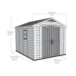 Keter Factor 8X11 Outdoor Storage Shed 8 4ft X 10 9ft X 8ft PoolFunStore