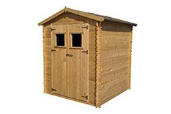 Wooden booth