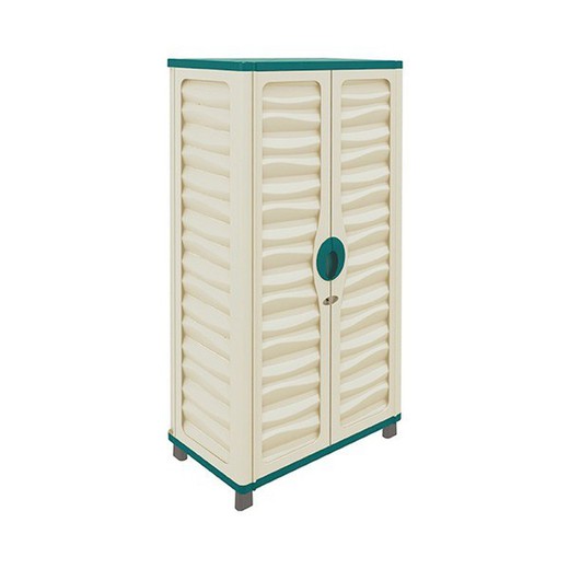 Armoire de jardin en résine 74x43x157 cm