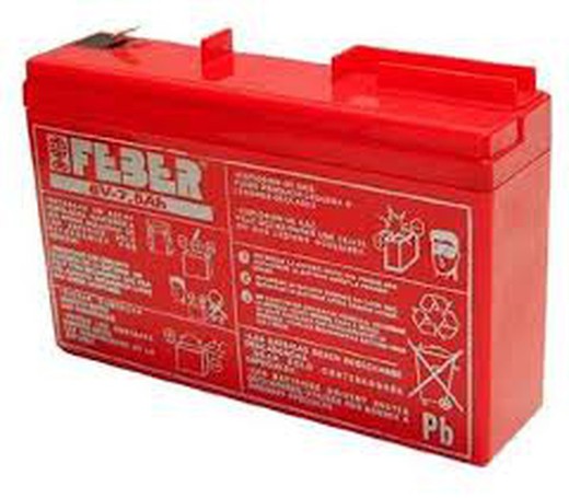 Feber-batteri 6 V. 7,5 Ah