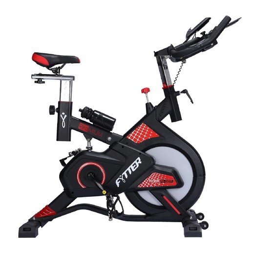 Fytter Rider RI-02R Indoor Cycle Bike 114x51x116 cm 7 Functions, Heart Rate Monitor, 13 Kg Inertia and Adjustable Resistance