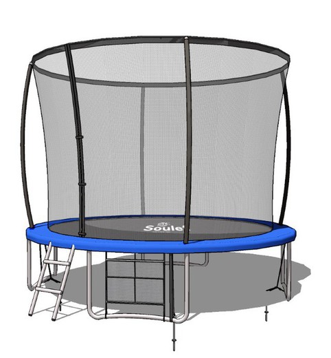 Trampolin med Soulet beskyttelsesnet Ø305cm (3050x3050x2500 mm)