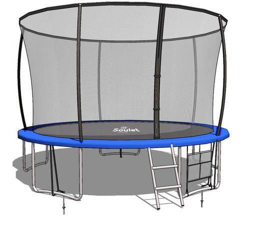 Trampoline with Soulet protection net Ø366cm (3660x3660x2600 mm)