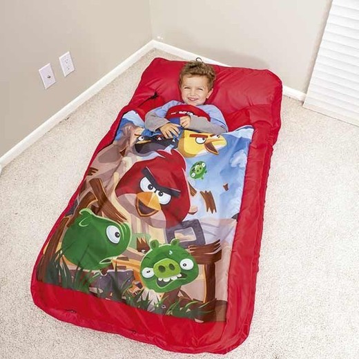 Angry Birds inflatable child bed with duvet cover