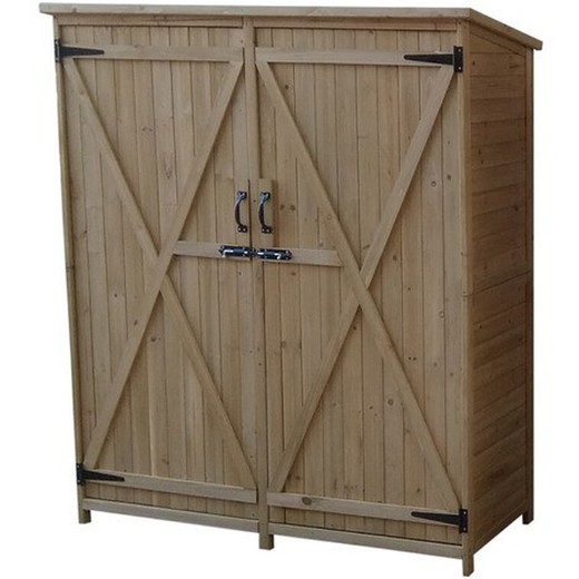 Cabanon - Armoire extérieure en bois massif "Sundy" Dim. Ext: 1400 x 500 x 1620 mm.