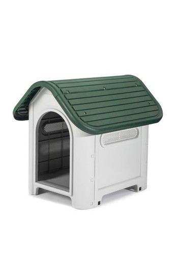 Kira Doghouse Resin Beige / Green -59x75x66 cm