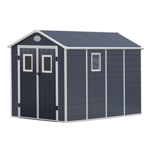 Gardiun Zoe C Resin Garden Shed 6,99 m² 190x368x226 cm med antracitgrått golv