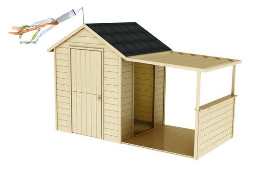 Cabana infantil de madeira Soulet Eugenie (2560x1270x1620 mm)