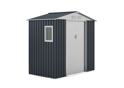 Caseta Metálica Gardiun Darwen 2,71 m² Exterior 127x213x205 cm Acero Galvanizado Gris Antracita