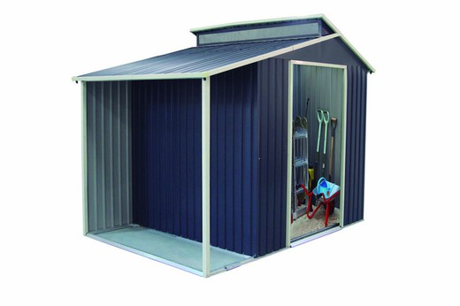 Marlow gray anthracite metal hut  with side porch