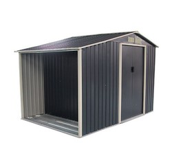 Nottingham metallic anthracite gray hut with side porch 3,78m2