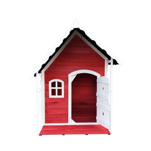 Παιδικό ξύλινο σπίτι Anny με κιγκλίδωμα Υπαίθρια παιχνίδια 120x130x140 cm
