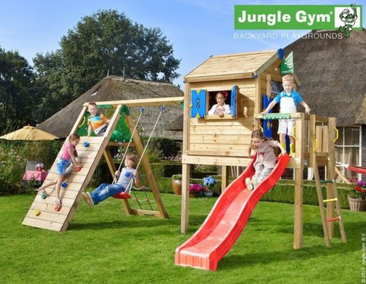 Jungle Playhouse L Ανεβείτε στο ξύλινο παιδικό σπίτι