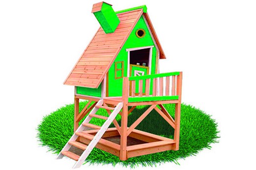 Little house pinocchio green 290x154x279cm without treatment green color