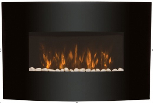 Electric wall-mounted fireplace with gas flame effect and 2000W heater. DAKOTA Kekai