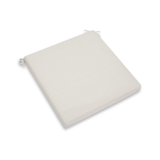 Cojin Para Silla Chillvert Javea Cuadrado 38x38x6 cm Blanco Desenfundable