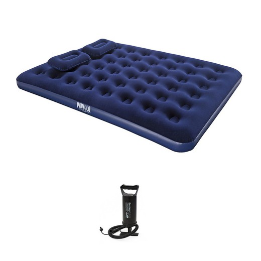 Bestway dubbele opblaasbare matras 203x152x22 cm met inflator