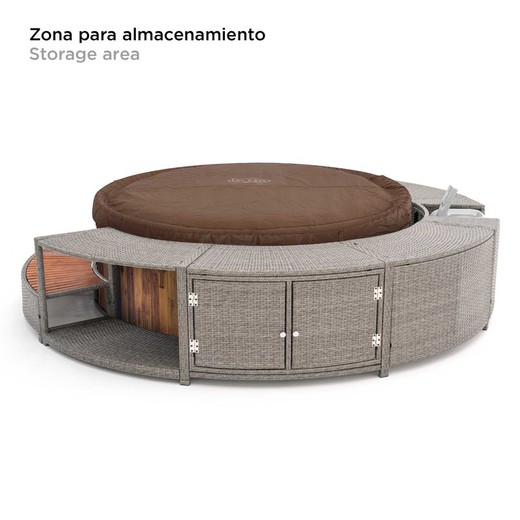 Conjunto SPA Hydromassage Lay-Z-SPA Helsinki Airjet 180*66 cm.+ Revestimento full surround 180 K2O