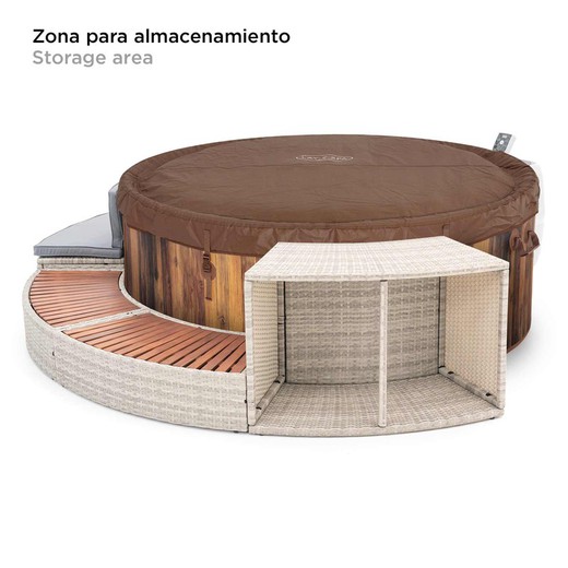 Set idromassaggio SPA Lay-Z-SPA Helsinki airjet 180*66 cm. + Rivestimento semipermanente 180 K2O