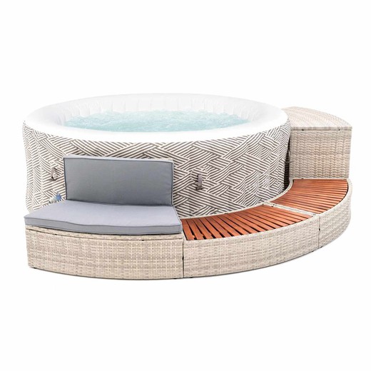 Hydromassage SPA set Lay-Z-SPA Madrid Airjet+ Half surround cladding ...