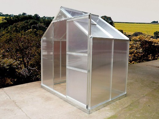 Aluminum and Polycarbonate greenhouse 190x132x193 cm