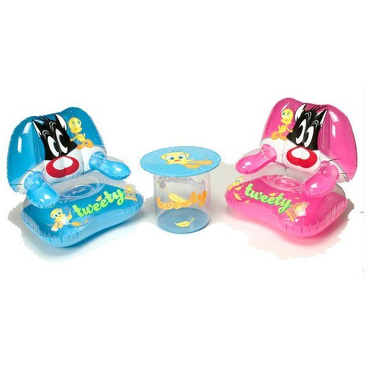 Looney Tunes children's inflatable chairs and table set