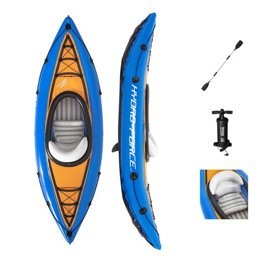 Kayak Gonflable Bestway Hydro-Force Cove Champion 275x81 cm Individuel Pagaie et Pompe