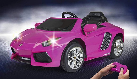 Auto Elettrica Lamborghini Aventador Rosa 6V Feber