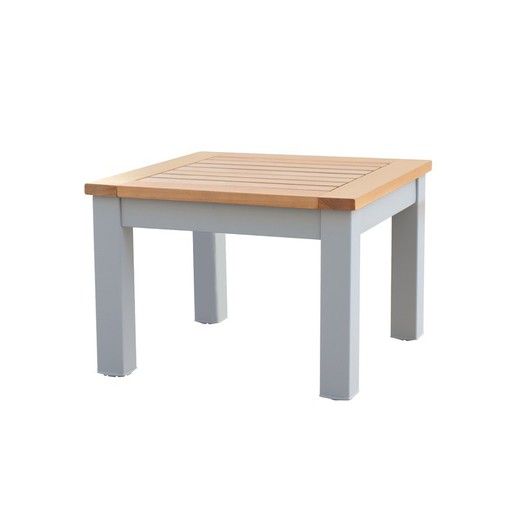 Πλευρικό τραπέζι κήπου Μπέργκαμο Αλουμίνιο και ξύλο 46.1x6.1x32.5 cm