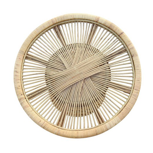 Natürlicher Rattan Beistelltisch 60x50 cm rund — PoolFunStore