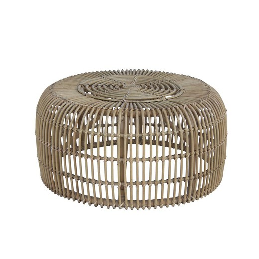 Tavolino in rattan naturale rotondo 83x40 cm