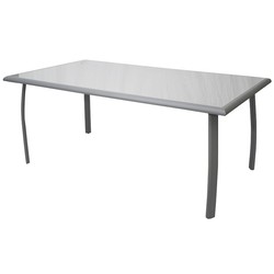 Table de jardin Chillvert Portofino en aluminium et verre 180x100x75 cm Gris