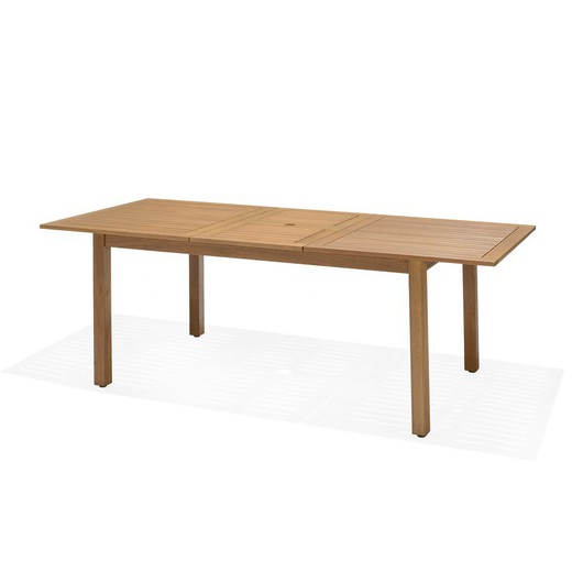 Table de jardin extensible en bois 150-200x90x75 cm 6-8 personnes