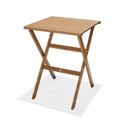 Wooden Garden Table 56x56x74 cm Square 2 People