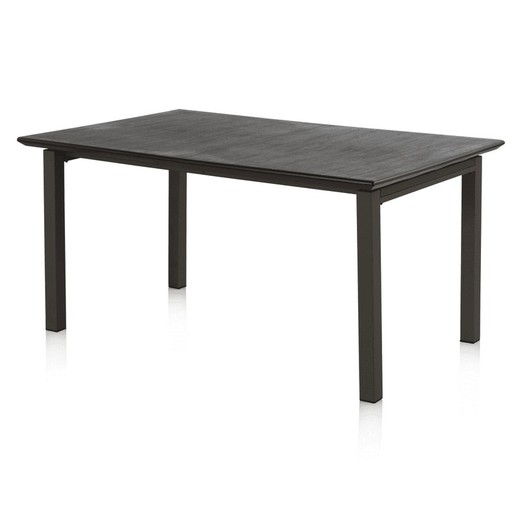 Table extensible Ă  pieds Wengue 160 + 60 x 105 x 76 cm