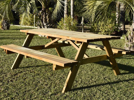 tavolo da picnic 177x152x71 cm