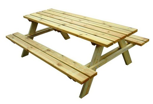 Table de Pique-Nique en Bois - Longueur 2,00 m.