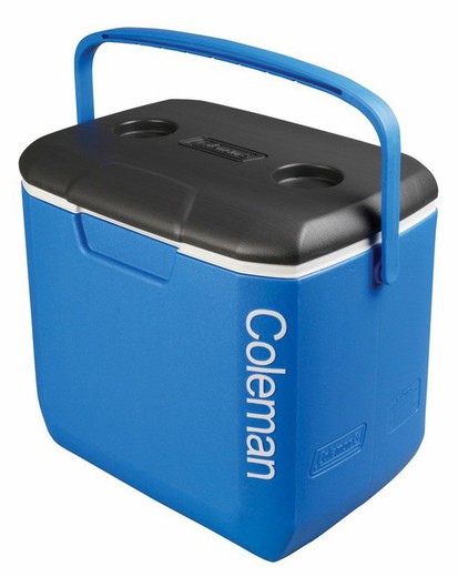 Rigid Refrigerator 30Qt Performance Cooler (28 L) Black & Blue Coleman
