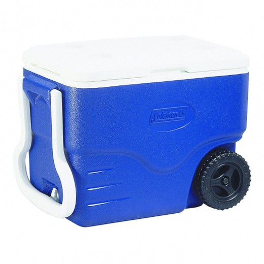 Stijve koeler met wielen 40Qt Performance Cooler (38L) White & Blue Coleman