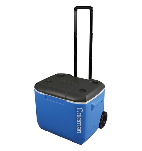 Rigid Cooler With Wheels 60 Qt Excursiontm Cooler (56 L) Black & Blue Coleman