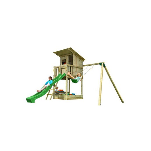 Beach Hut L Playground With Individual Swing
