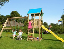 Parque Infantil con Columpios Castle 2-Swing