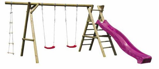 Aire de jeux en bois Palmako Henry 440x200x230cm (sans toboggan)