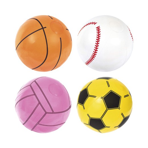 Ball design basketbal, honkbal, voetbal en volleybal 41cm