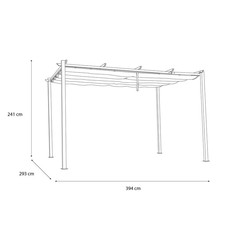 Pérgola de Exterior Chillvert Hydra de Acero con Toldo Retraíble