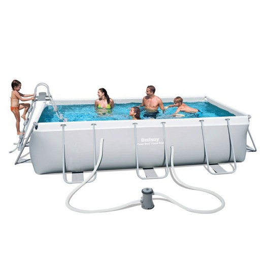 Piscine Tubulaire Rectangulaire 4,04 x 2,01 x Hauteur 1,00 m. - Bestway Power Steel