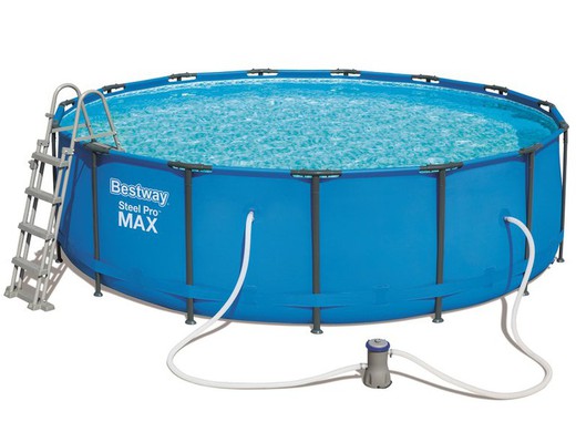 Piscine Tubulaire Ronde Diamètre 4,57 m -  Bestway Steel Pro Max