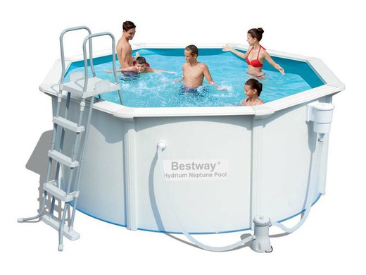 Avtagbar Round Steel Pool Bestway med filter 300x120 cm