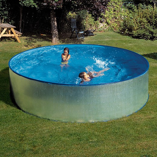 Piscine ronde en acier galvanisé Gre Tenerife avec épurateur à cartouche