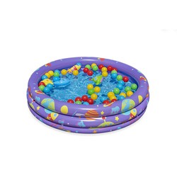 Bestway Dmuchany basen z piłeczkami dla dzieci 102x102x25 cm powyżej 2 lat fioletowy